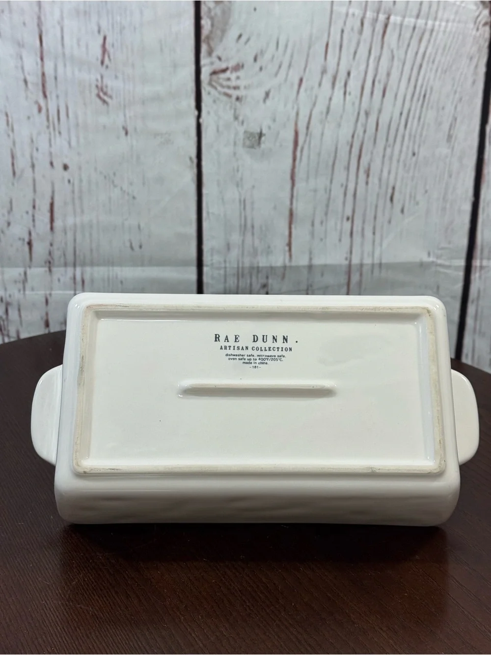 Rae Dunn Collectible Cream Ceramics Loaf Meat Ball Tray Serving Dish “Feast”